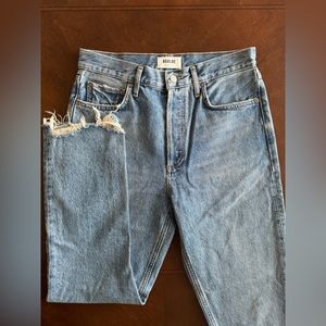 Agolde Riley High Rise Straight Crop Denim - Size 27